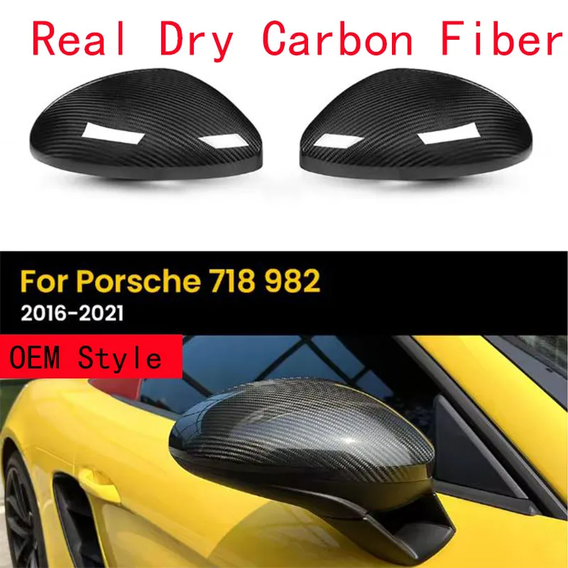 Real Dry Carbon Fiber Car Door Side Wing Rearview Mirror Cover Caps Glossy For Porsche 718 982 2016-2021 OEM Style
Real Dry Carbon Fiber Car Door Side Wing Rearview Mirror Cover Caps Glossy For Porsche 718 982 2016-2021 OEM Style