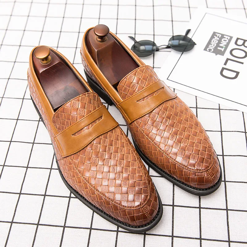 High Quality Men Leather Shoes Elegant Business Loafers for Man Formal Dress Shoes Wedding Office Slip on Loafers Man Work Shoes
High Quality Men Leather Shoes Elegant Business Loafers for Man Formal Dress Shoes Wedding Office Slip on Loafers Man Work Shoes
