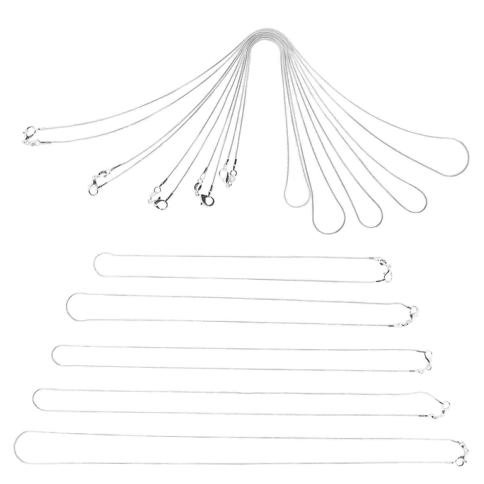 10Pcs SterlingSilverPlatedSnakeChainNecklaceSet20InchBulkFashionDurableSpringRingClasp LightweightBanquetPartyShopping
10Pcs SterlingSilverPlatedSnakeChainNecklaceSet20InchBulkFashionDurableSpringRingClasp LightweightBanquetPartyShopping