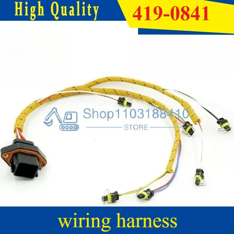 HARNESS ASSEMBLY injector wiring harness apply 419-0841 215-3249 C9 for Caterpillar C-A-T 330C 330D 336D excavator spare parts
HARNESS ASSEMBLY injector wiring harness apply 419-0841 215-3249 C9 for Caterpillar C-A-T 330C 330D 336D excavator spare parts
