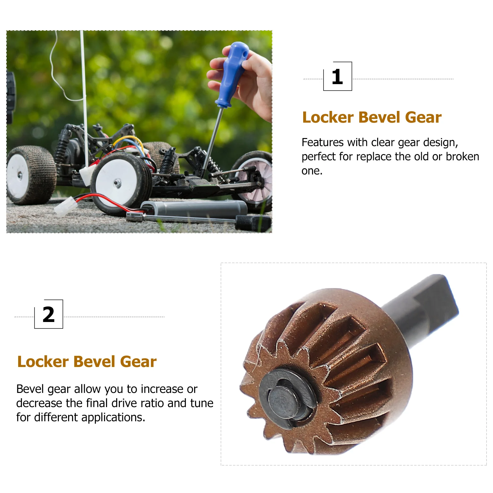 Alloy Durable Remote Control Car Differential Bevel Gear Front Diff Locker Heavy Duty Tapered Spiral Gear Part
Alloy Durable Remote Control Car Differential Bevel Gear Front Diff Locker Heavy Duty Tapered Spiral Gear Part