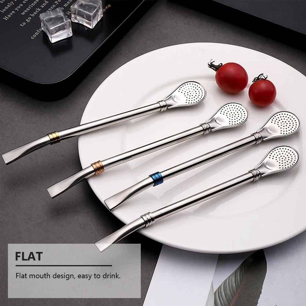 Stainless Steel Straw Spoon 304 Material Removable Nozzle Flat Mouth Design Filtering Detachable Tea Spoons Strainer Mixing Wide
Stainless Steel Straw Spoon 304 Material Removable Nozzle Flat Mouth Design Filtering Detachable Tea Spoons Strainer Mixing Wide