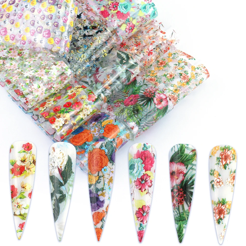 10pc Flower Nail Art Foils Stickers Transfer Slider Mixed Designs Nail Adhesive Tools for Nail Art Decal Nail Decoration
10pc Flower Nail Art Foils Stickers Transfer Slider Mixed Designs Nail Adhesive Tools for Nail Art Decal Nail Decoration