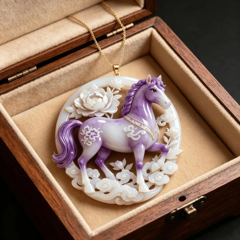 2026 Hot Cloud Purple Horse Metal Pendant Chinese Style Luxury Zodiac Necklace Gift For Lover
2026 Hot Cloud Purple Horse Metal Pendant Chinese Style Luxury Zodiac Necklace Gift For Lover