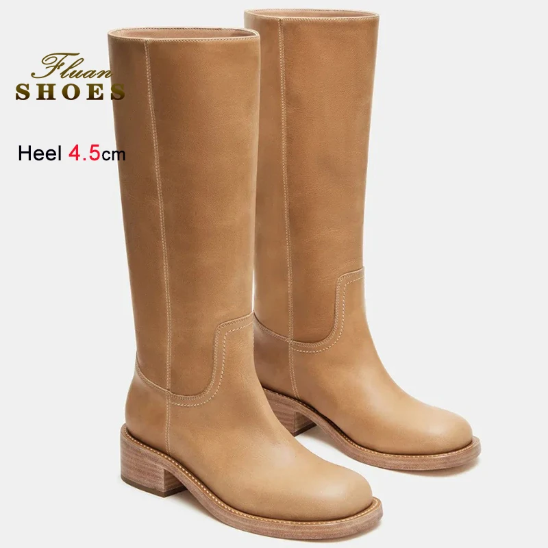 2025 Fall Winter Apricot Women's Knight Boots Square Toe Knee High Boots Thick Middle Heels 4.5cm Ladies Riding Boots Size 35-46
2025 Fall Winter Apricot Women's Knight Boots Square Toe Knee High Boots Thick Middle Heels 4.5cm Ladies Riding Boots Size 35-46