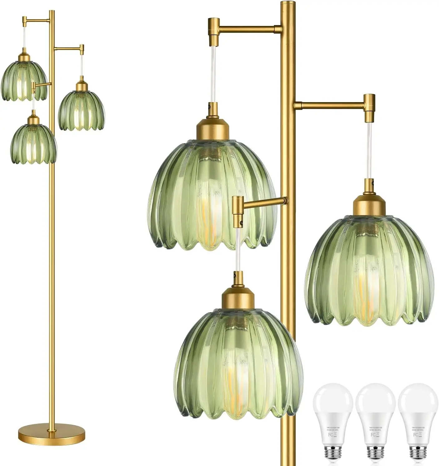 Gold Floor Lamp for Living Room,Bedroom,Mid Century Modern Standing Lamp Brass Tree 3 Light Tall Floor Lamps Vintage
Gold Floor Lamp for Living Room,Bedroom,Mid Century Modern Standing Lamp Brass Tree 3 Light Tall Floor Lamps Vintage