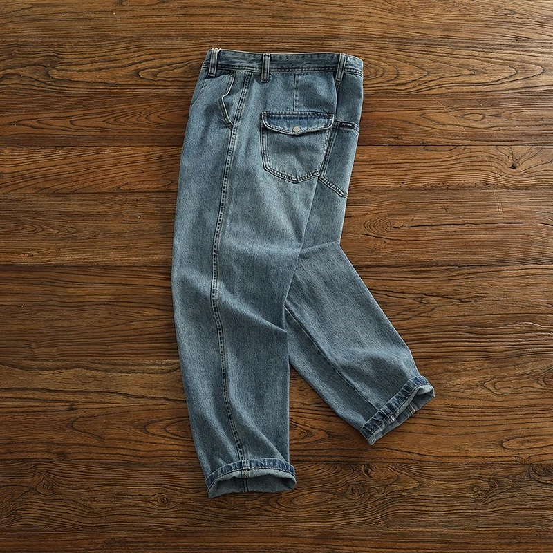 New baggy Harlan jeans men's fashion brand design ice blue to do old wash micro-cone all-match denim pants
New baggy Harlan jeans men's fashion brand design ice blue to do old wash micro-cone all-match denim pants