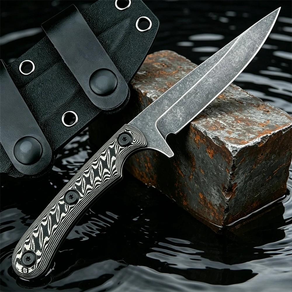 7Cr13MoV Steel Full Tang Fixed Blade Knife Survival Gear Durable G10 Grip Equipped with Sheath Camping & Fishing Accessory
7Cr13MoV Steel Full Tang Fixed Blade Knife Survival Gear Durable G10 Grip Equipped with Sheath Camping & Fishing Accessory