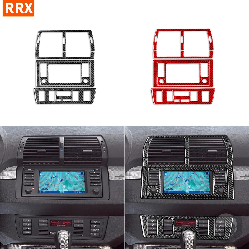 For BMW X5 E53 2000 2001 2002 2003 2004 2005 2006 Center Console Set Air Conditioning Vent CD Panel Real Carbon Fiber Sticker
For BMW X5 E53 2000 2001 2002 2003 2004 2005 2006 Center Console Set Air Conditioning Vent CD Panel Real Carbon Fiber Sticker