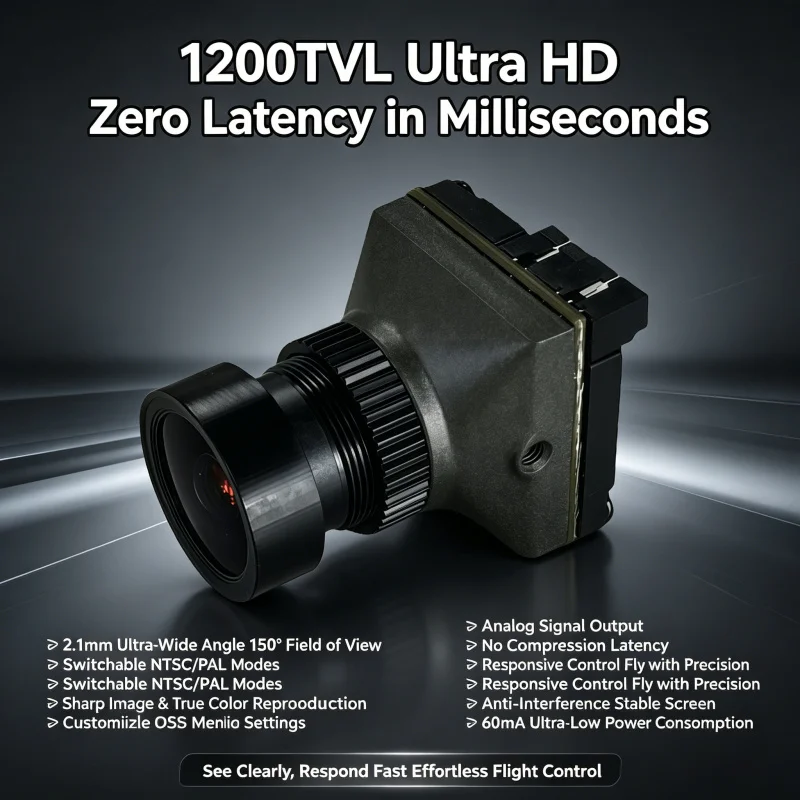 Камера Night visioPro FPV 1/3/5PC 1500TVL с объективом 2.1 мм, 16:9/4:3 NTSC/PAL, FOV125 ° Камера ночного видения Blacklight для радиоуправляемых дронов
Камера Night visioPro FPV 1/3/5PC 1500TVL с объективом 2.1 мм, 16:9/4:3 NTSC/PAL, FOV125 ° Камера ночного видения Blacklight для радиоуправляемых дронов