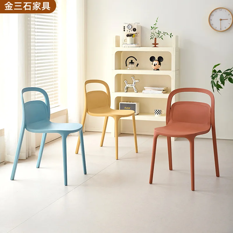 Домашний обеденный стул со спинкой, красочный штабелируемый балконный стул для отдыха, пластиковый стул для небольшой квартиры
Домашний обеденный стул со спинкой, красочный штабелируемый балконный стул для отдыха, пластиковый стул для небольшой квартиры