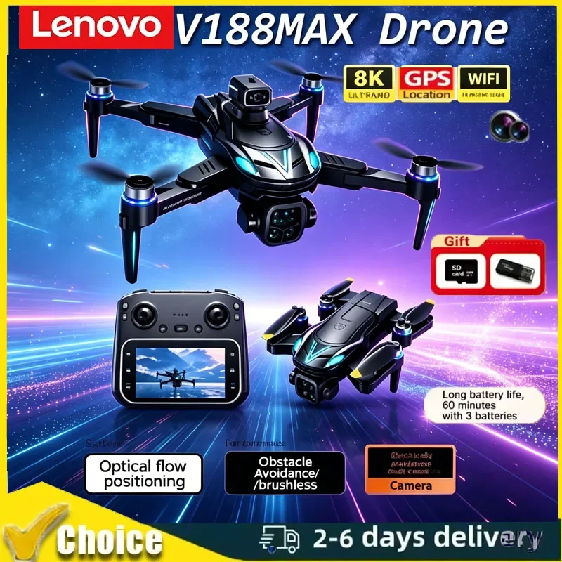 Lenovo V188 MAX Drone 4K 8K HD Dual Camera GPS FPV Brushless Motor Obstacle Avoidance Foldable Screen Control Quadcopter
Lenovo V188 MAX Drone 4K 8K HD Dual Camera GPS FPV Brushless Motor Obstacle Avoidance Foldable Screen Control Quadcopter