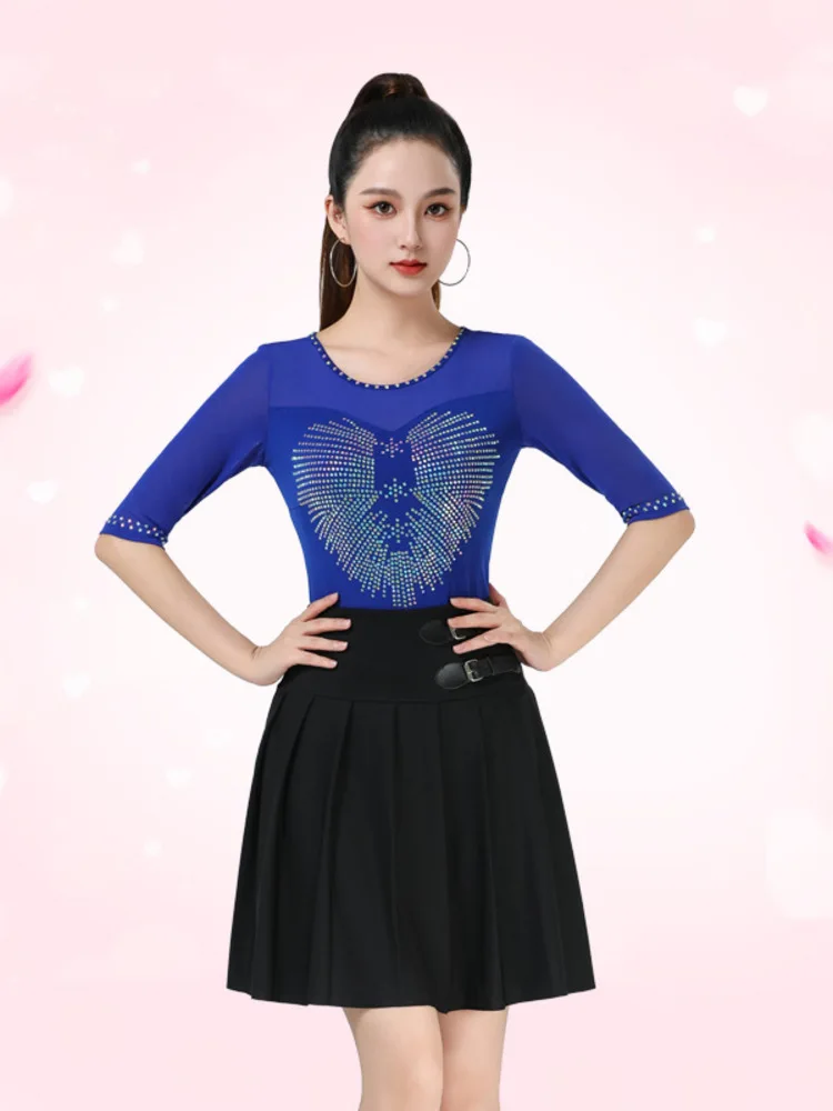 Rhinestones Ballroom Standard Dance Competition Costume Tops Women Classical High Waist Waltz Wear Luxury Latin Jazz Skirt
Rhinestones Ballroom Standard Dance Competition Costume Tops Women Classical High Waist Waltz Wear Luxury Latin Jazz Skirt