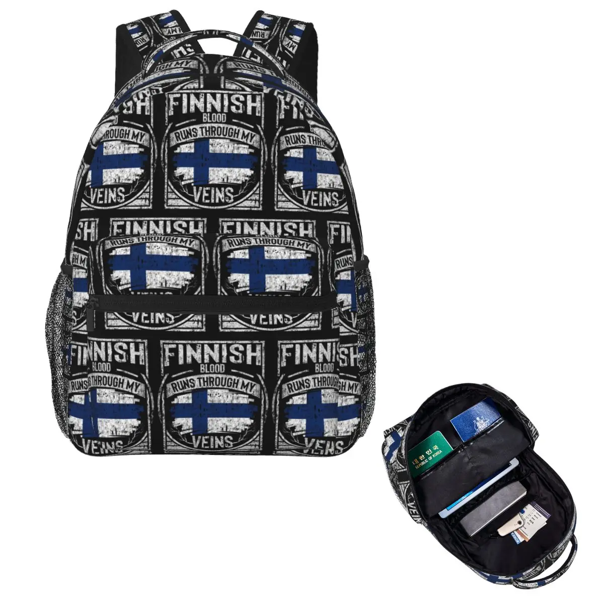 Finnish Blood Runs Through My Veins Student Backpack School Bag Hiking Travel Daypack Men Women Fashion Bookbag Shoulder Bags
Finnish Blood Runs Through My Veins Student Backpack School Bag Hiking Travel Daypack Men Women Fashion Bookbag Shoulder Bags