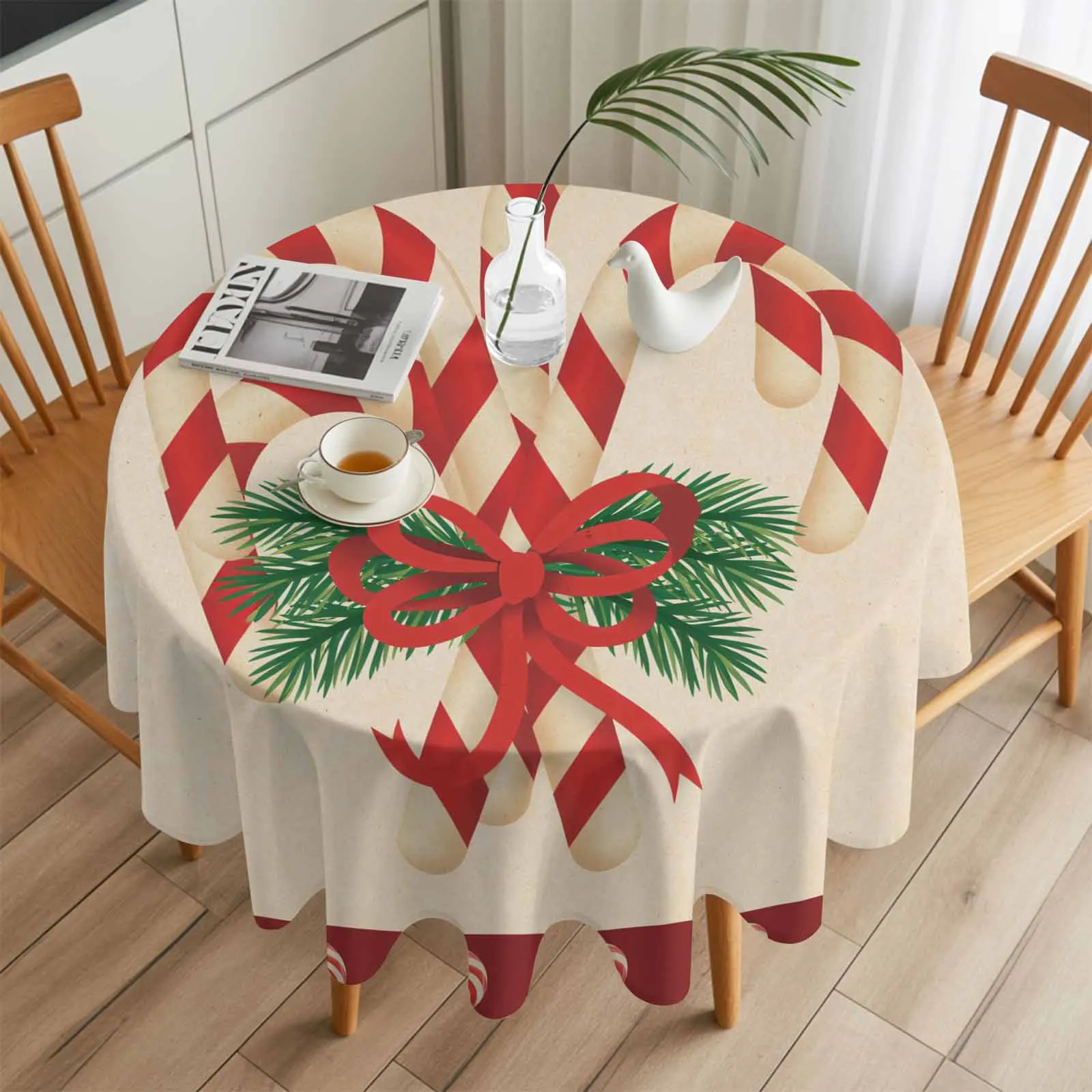 Winter Christmas Candy Cane Round Table Cloth Festival Dining Tablecloth Waterproof Table Cover for Wedding Party Decor
Winter Christmas Candy Cane Round Table Cloth Festival Dining Tablecloth Waterproof Table Cover for Wedding Party Decor