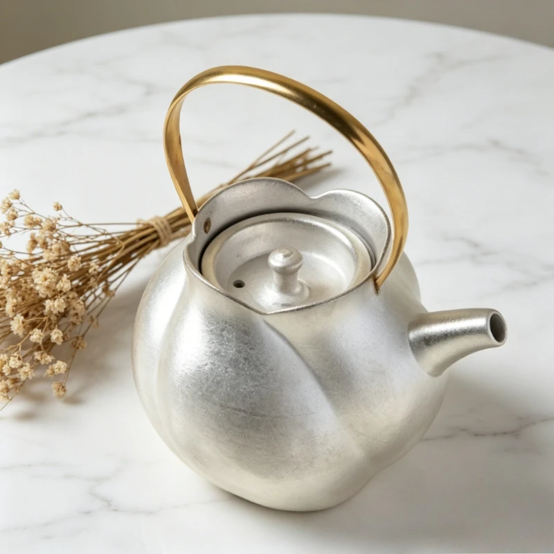Gilded Silver Loop Handle Tea Pot,Coarse Ceramic Sphere Mesh Filter Kettle,Single Gongfu Cha Infuser,High Aesthetic Home Use Set
Gilded Silver Loop Handle Tea Pot,Coarse Ceramic Sphere Mesh Filter Kettle,Single Gongfu Cha Infuser,High Aesthetic Home Use Set