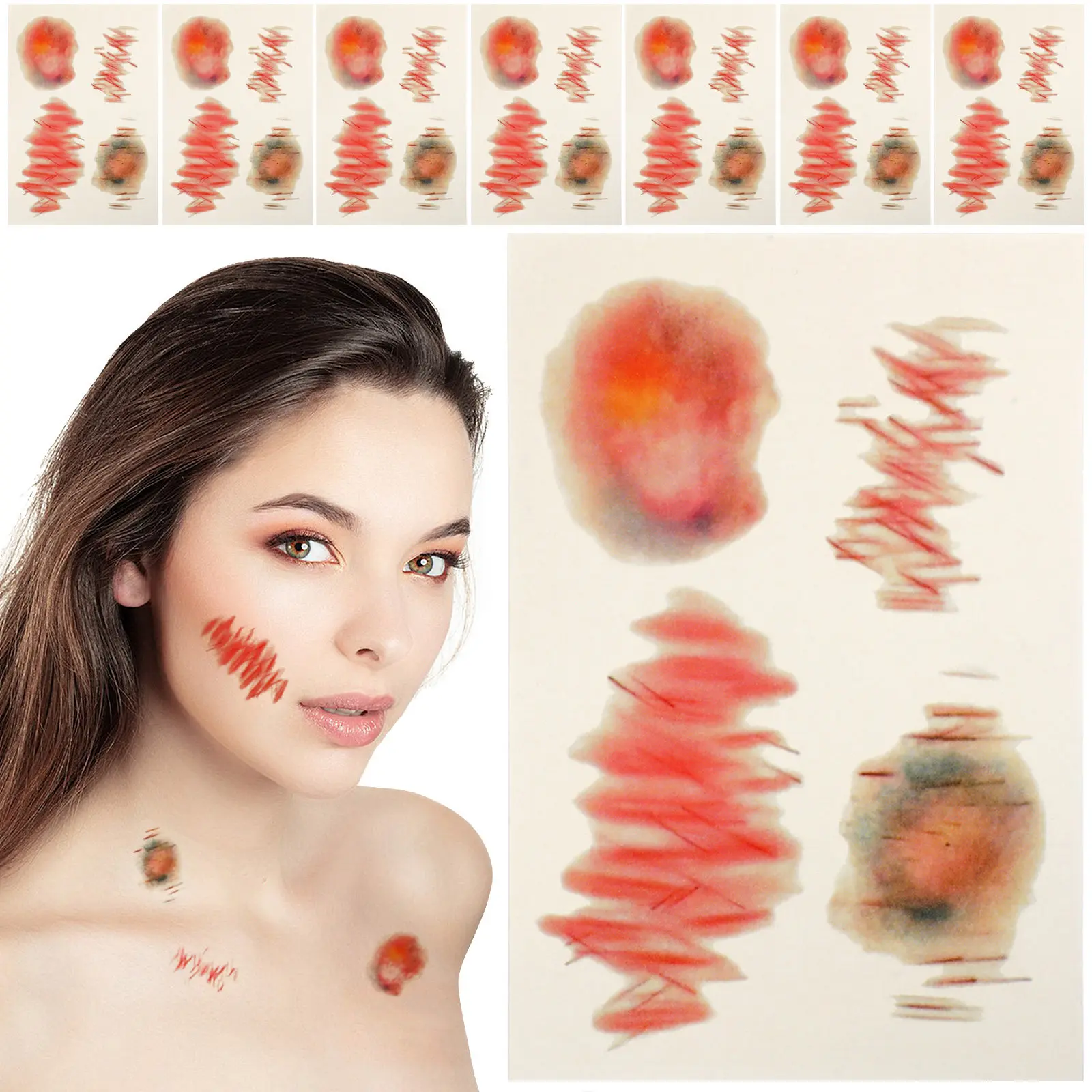 10 Sheets Fake Cuts And Bruises Stickers Wound Scar Stickers Temporary Tattoo Face Stickers Halloween Make Up Scar Pvc Bruise
10 Sheets Fake Cuts And Bruises Stickers Wound Scar Stickers Temporary Tattoo Face Stickers Halloween Make Up Scar Pvc Bruise