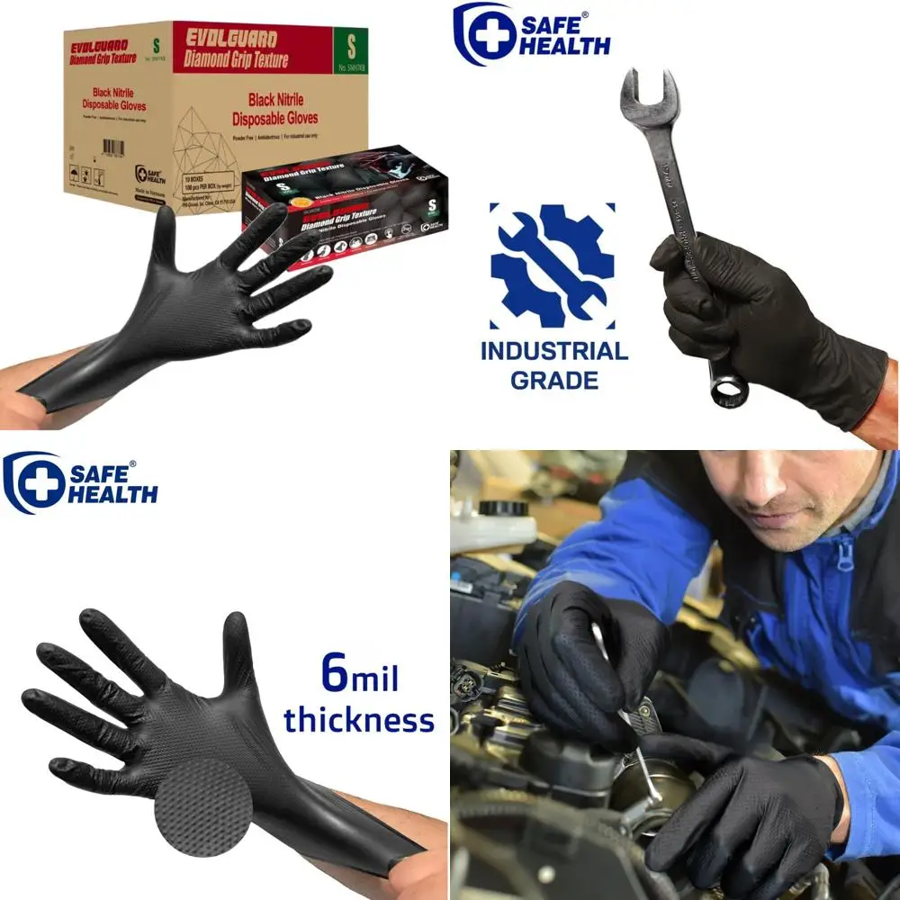 Промышленные одноразовые нитриловые перчатки, черные 6 мил и оранжевые 8 мил, с ромбовидной текстурой
Промышленные одноразовые нитриловые перчатки, черные 6 мил и оранжевые 8 мил, с ромбовидной текстурой