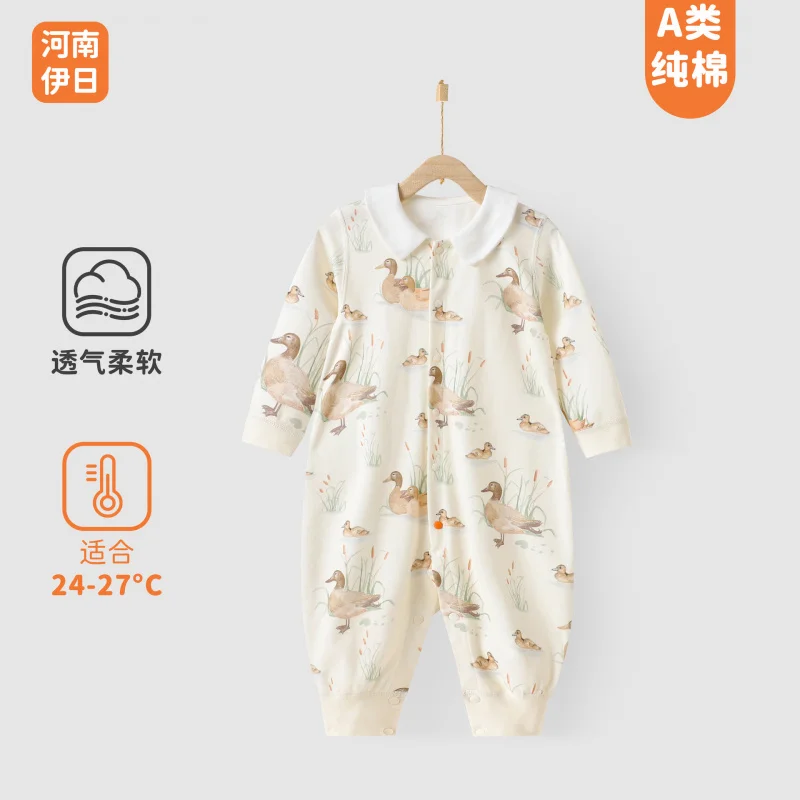 Yi Rijia Newborn Pure Cotton Jumpsuit Baby Outing Romper Baby Spring and Autumn Clothes Anyang Children's Clothing Crawling Suit
Yi Rijia Newborn Pure Cotton Jumpsuit Baby Outing Romper Baby Spring and Autumn Clothes Anyang Children's Clothing Crawling Suit