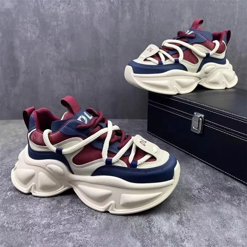 Men's Sneakers Thick soled Height Increasing Color blocked Casual Shoes for Youth Campus Style Running Sports New Luxury
Men's Sneakers Thick soled Height Increasing Color blocked Casual Shoes for Youth Campus Style Running Sports New Luxury