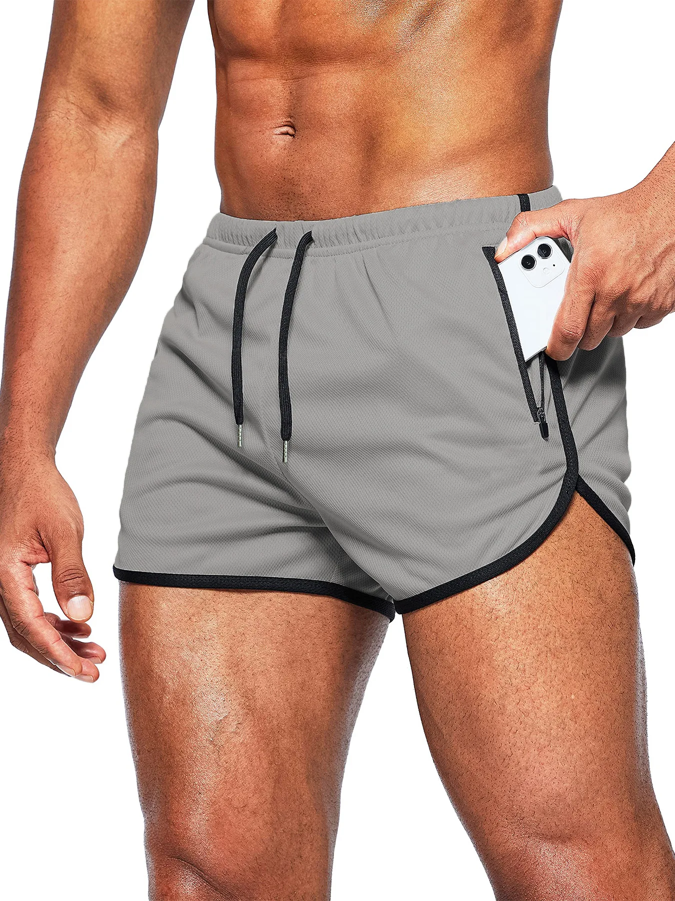 Men's 2-in-1 Athleti Running Shorts Breathable Mesh Liner Elastic Waist Gym Sport Shorts with Zipper Pocket for Fitness Workout
Men's 2-in-1 Athleti Running Shorts Breathable Mesh Liner Elastic Waist Gym Sport Shorts with Zipper Pocket for Fitness Workout