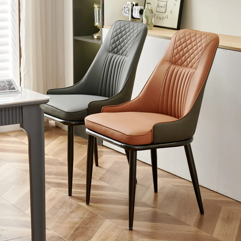 Household dining chair steel frame light luxury high-end feeling backrest stool fashionable balcony simple modern leather
Household dining chair steel frame light luxury high-end feeling backrest stool fashionable balcony simple modern leather
