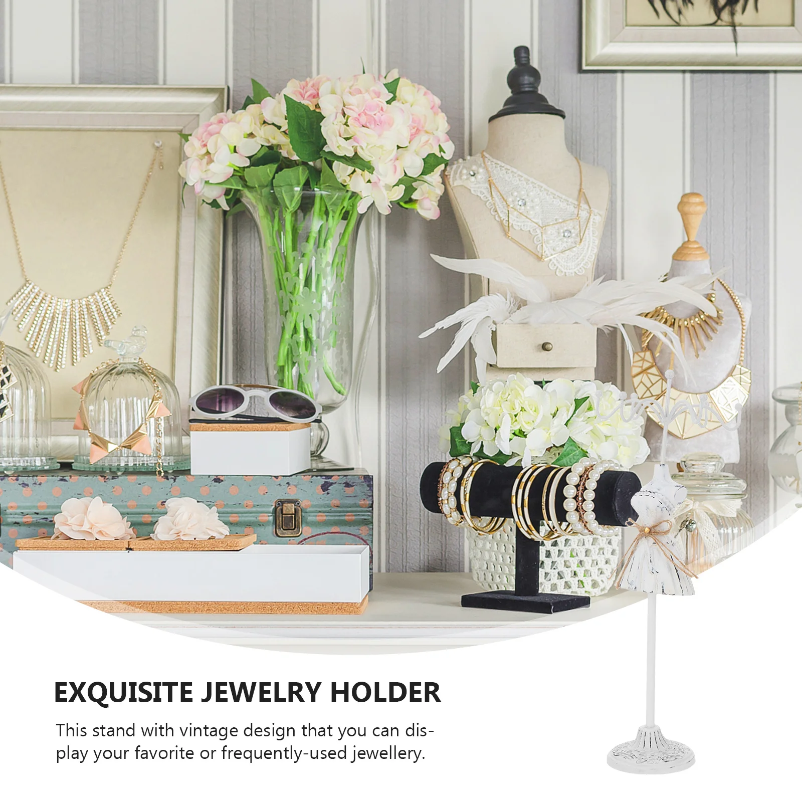 1Pcs Rotating Jewelry Stand Vintage Style Holder for Earrings Necklaces Bracelets Rings Jewelry Display Stand Storage Organizer
1Pcs Rotating Jewelry Stand Vintage Style Holder for Earrings Necklaces Bracelets Rings Jewelry Display Stand Storage Organizer