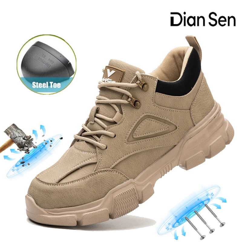 Рабочие защитные ботинки, обувь со стальным носком, мужская непромокаемая нескользящая строительная рабочая одежда, легкая уличная повседневная прогулочная обувь
Рабочие защитные ботинки, обувь со стальным носком, мужская непромокаемая нескользящая строительная рабочая одежда, легкая уличная повседневная прогулочная обувь