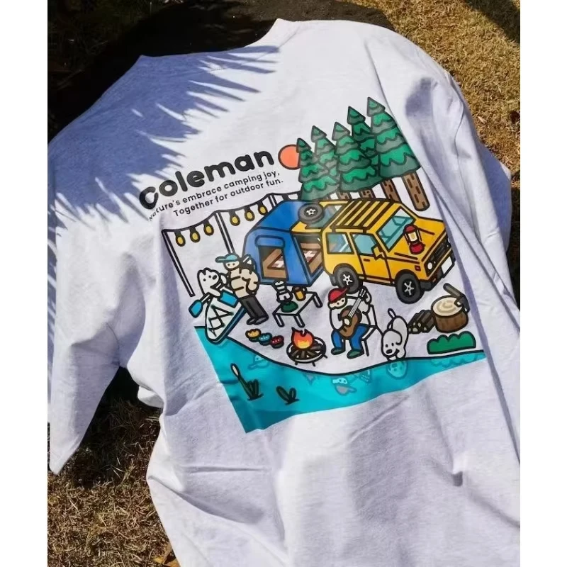 Мужская новая горячая летняя хлопковая мужская футболка для кемпинга и улицы, мужская и женская свободная повседневная одежда Matsui Same Matsui
Мужская новая горячая летняя хлопковая мужская футболка для кемпинга и улицы, мужская и женская свободная повседневная одежда Matsui Same Matsui