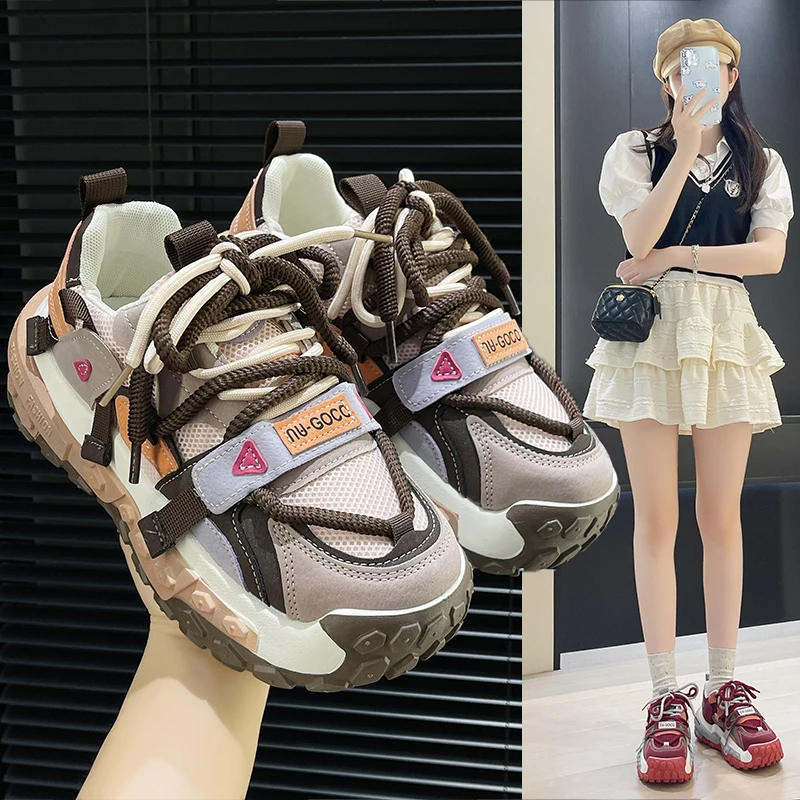 High Appearance Level Thick Sole Lace-up Color Matching Fashion All Lightweight Comfortable Non-slip Breathable Women's Shoes
High Appearance Level Thick Sole Lace-up Color Matching Fashion All Lightweight Comfortable Non-slip Breathable Women's Shoes