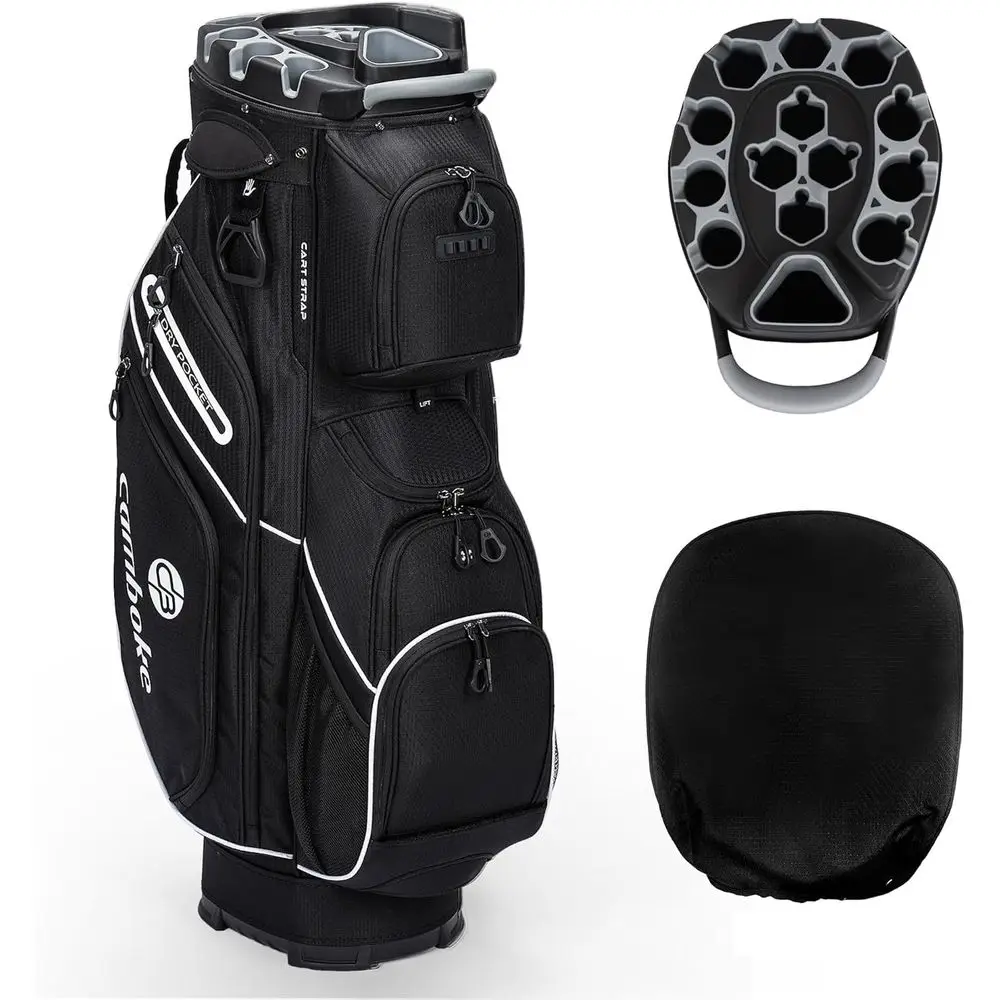 Сумка для гольфа на 14 клюшек, полноразмерная, с формованным верхом на замке, большим охлаждающим отделением, мягкими лямками и чехлом от дождя
Сумка для гольфа на 14 клюшек, полноразмерная, с формованным верхом на замке, большим охлаждающим отделением, мягкими лямками и чехлом от дождя
