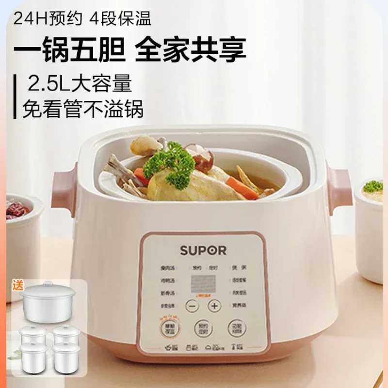 220V Multi-functional Slow Cooker with Ceramic Inner Pot and Water Separation Technology
220V Multi-functional Slow Cooker with Ceramic Inner Pot and Water Separation Technology