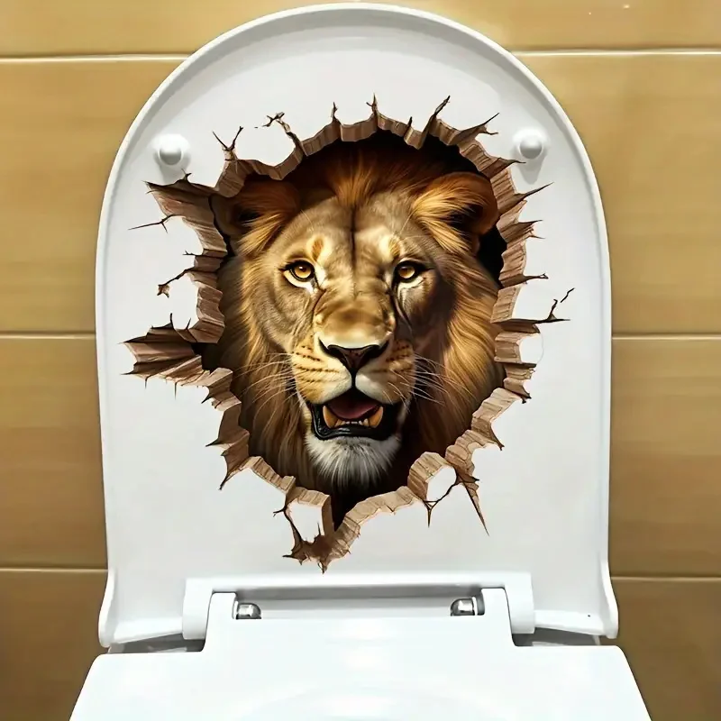 3D Lion Toilet Stickers, Bright Bathroom for Home Decoration, Vinyl Animal Decals, Art Wall Paper, Poster
3D Lion Toilet Stickers, Bright Bathroom for Home Decoration, Vinyl Animal Decals, Art Wall Paper, Poster