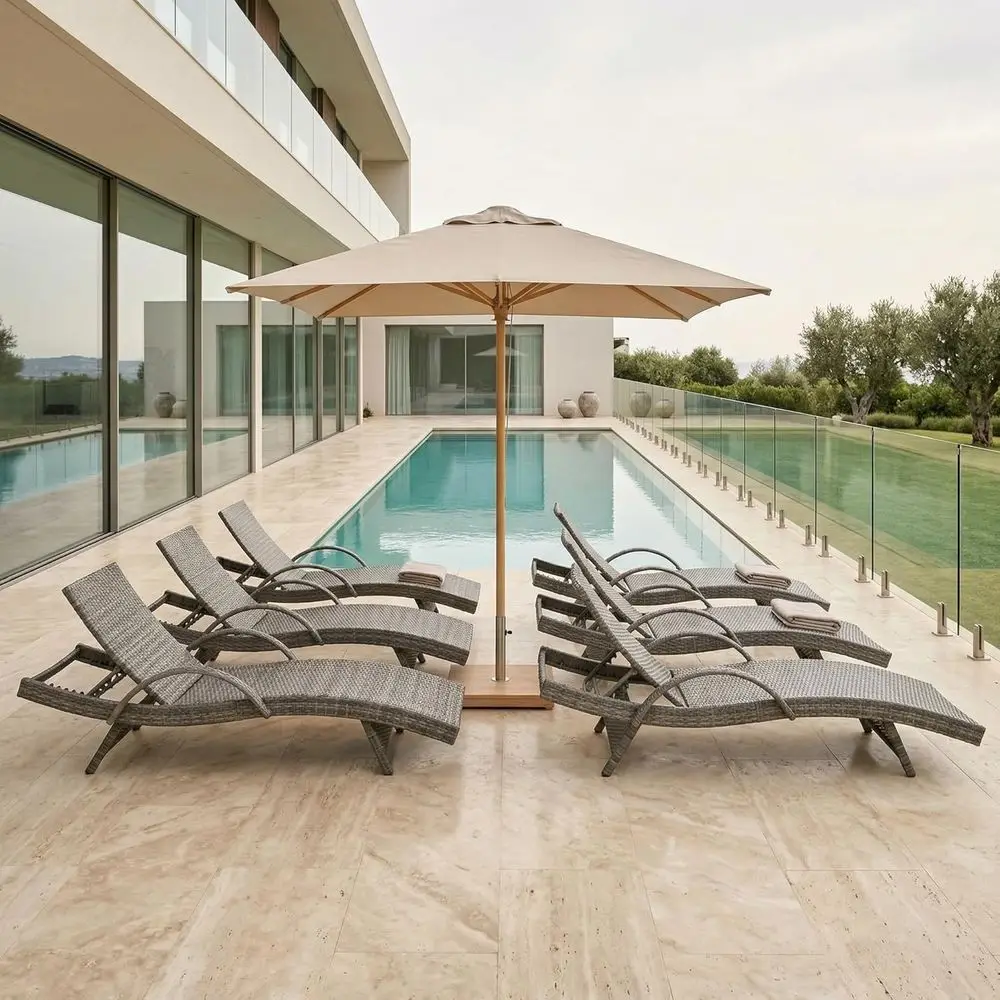 80.3" Outdoor Wicker Chaise Lounge Set o 6, with Pull-Out Side Table, Adjustable Pool Lounge Chairs, Patio Loungers or Balcony,
80.3" Outdoor Wicker Chaise Lounge Set o 6, with Pull-Out Side Table, Adjustable Pool Lounge Chairs, Patio Loungers or Balcony,