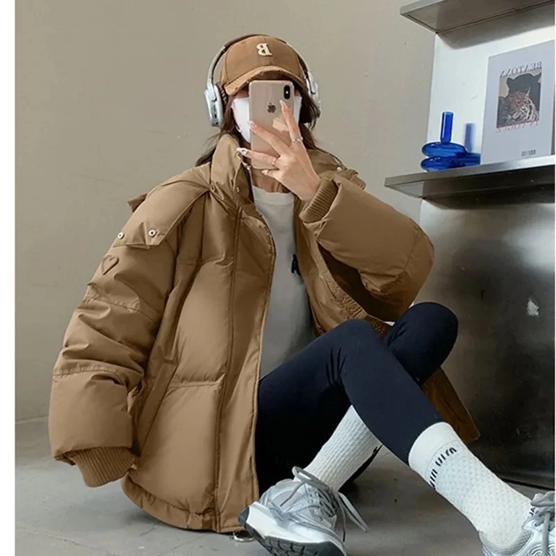 Trendy Fashion Cotton Jacket 2025 Winter New Korean version Loose Student Hooded Coat Women's Thick Warm Parka Short Outwear top
Trendy Fashion Cotton Jacket 2025 Winter New Korean version Loose Student Hooded Coat Women's Thick Warm Parka Short Outwear top