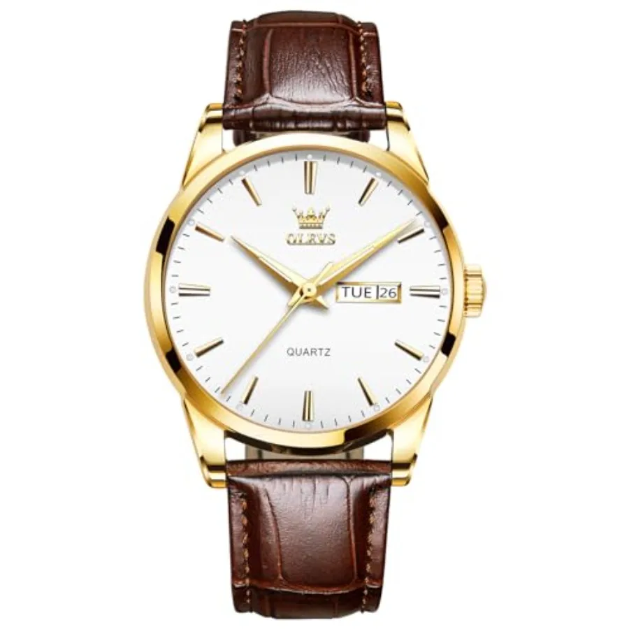 Men's Casual Leather Watch, Easy to Read Three-Hand Analog Stainless Steel Watches for Men, Minimalist Day Date Waterproof Lumi
Men's Casual Leather Watch, Easy to Read Three-Hand Analog Stainless Steel Watches for Men, Minimalist Day Date Waterproof Lumi