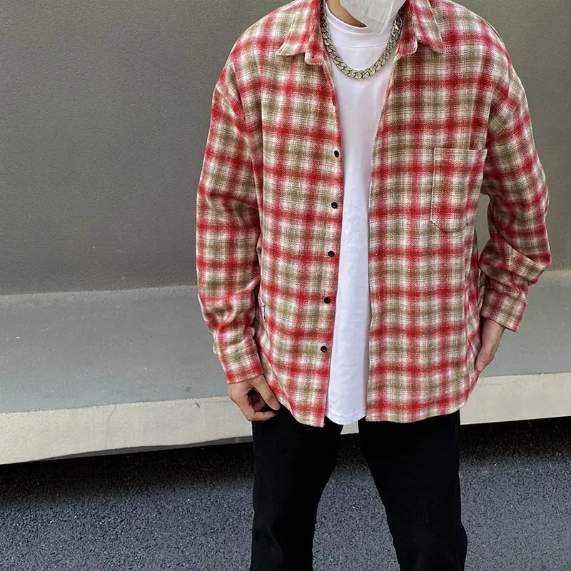 Oversize Contrast Color Men Shirt Short Sleeve Pockets Summer Blouses Classic Tops Fashion Korean Clothing Male Cardigan B168
Oversize Contrast Color Men Shirt Short Sleeve Pockets Summer Blouses Classic Tops Fashion Korean Clothing Male Cardigan B168