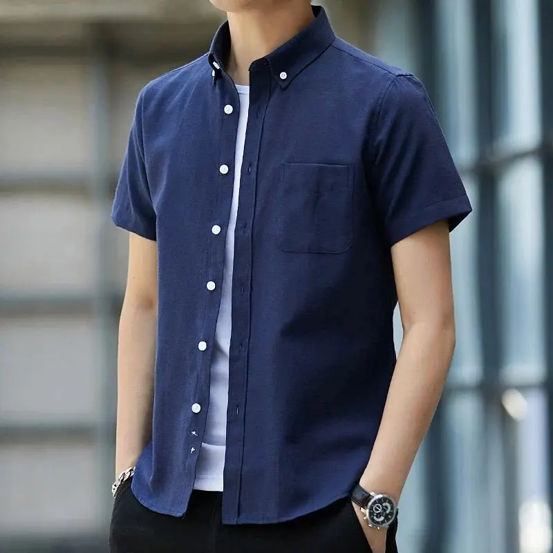Slim Fit Button Up Male Shirts Plain Short Sleeve Men's Shirt Cheap Brand New in Korean Style Casual High Quality Luxury Clothes
Slim Fit Button Up Male Shirts Plain Short Sleeve Men's Shirt Cheap Brand New in Korean Style Casual High Quality Luxury Clothes