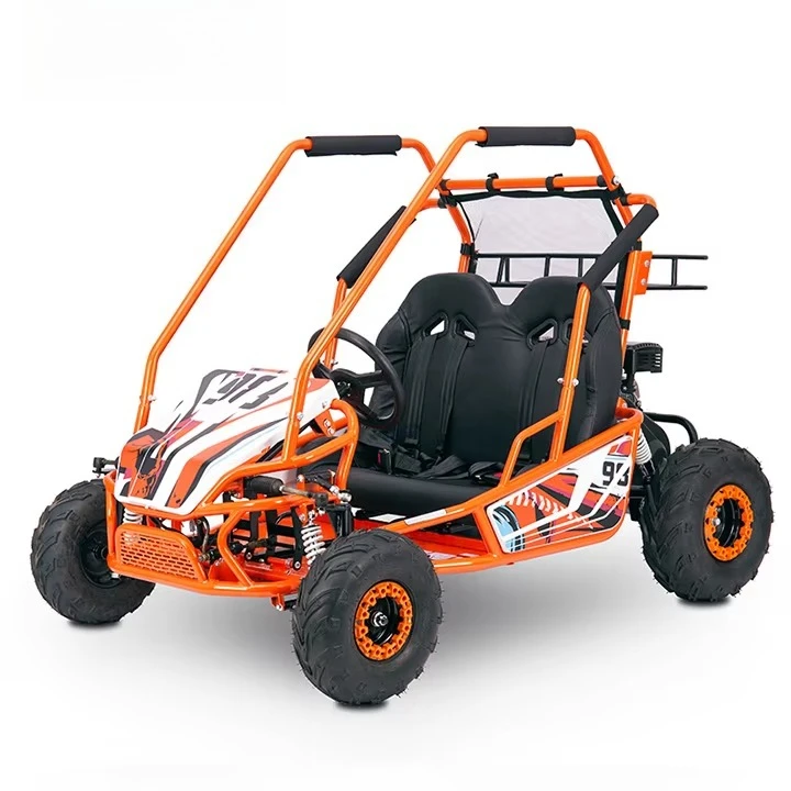 A 212cc children's - ed go-kart with disc brakes, a two-seater cart
A 212cc children's - ed go-kart with disc brakes, a two-seater cart