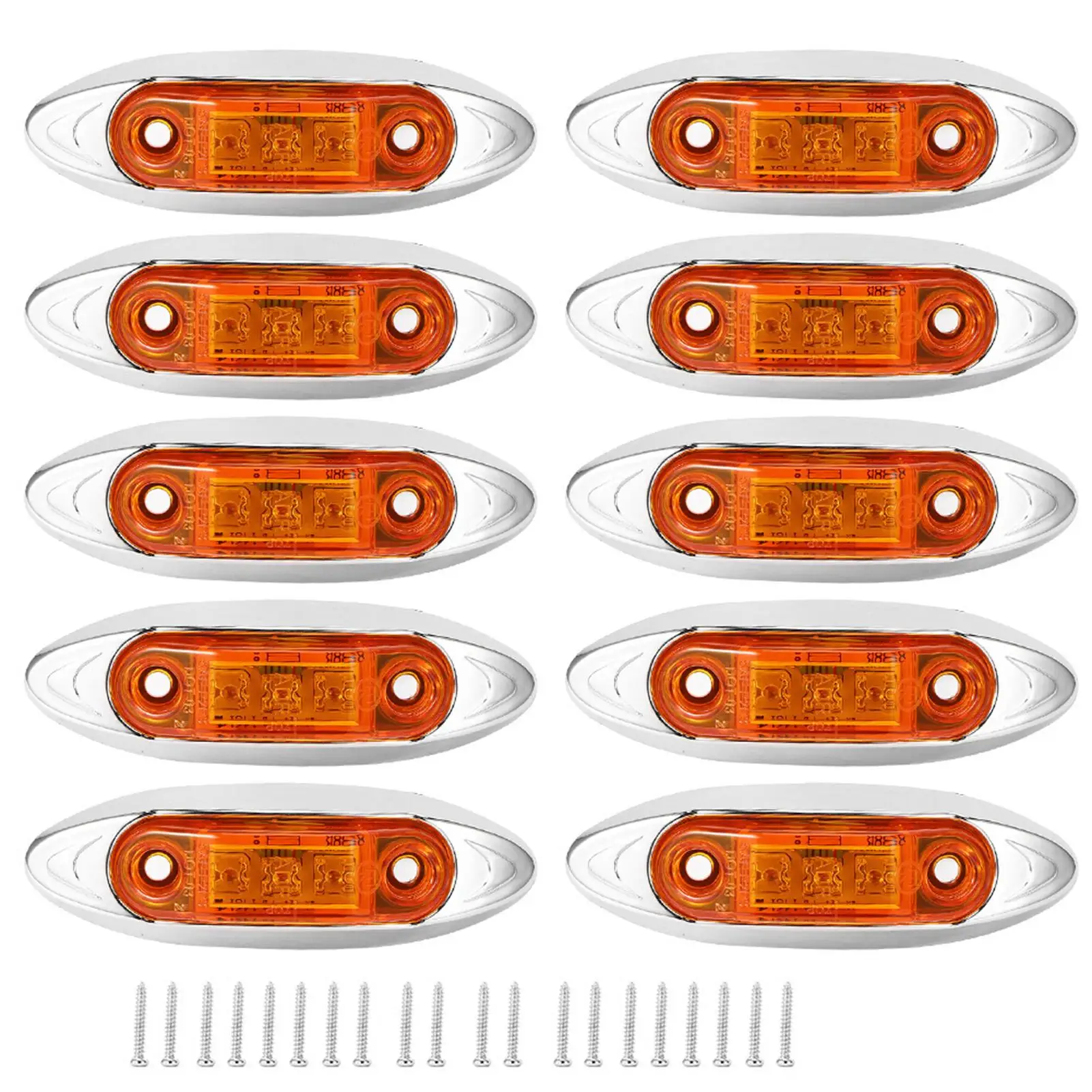 10pcs 3LED Side Marker Light Waterproof Dustproof Piranha Lamp for Truck Trailer
10pcs 3LED Side Marker Light Waterproof Dustproof Piranha Lamp for Truck Trailer