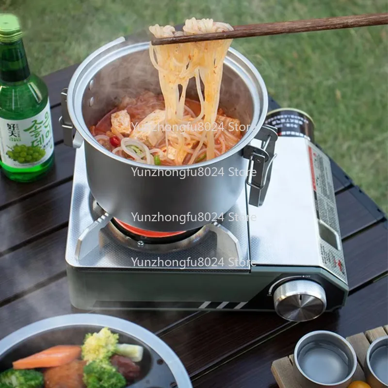 Outdoor 304 Stainless Steel Multifunctional Steamer Set Camping Pressure Cooker 2L Gas Induction Ready
Outdoor 304 Stainless Steel Multifunctional Steamer Set Camping Pressure Cooker 2L Gas Induction Ready