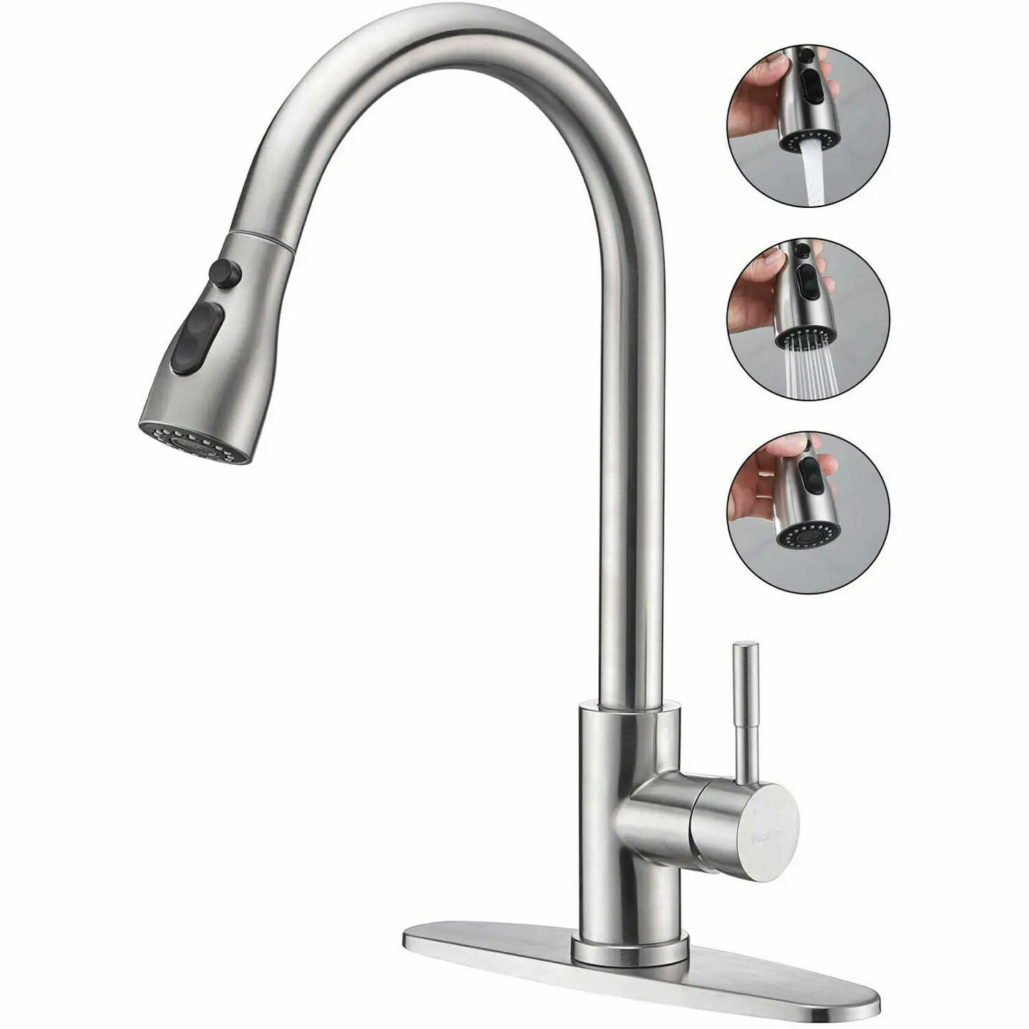 Single-Handle Kitchen Faucet Sink Pull-Down Sprayer Mixer Tap Stainless Steel
Single-Handle Kitchen Faucet Sink Pull-Down Sprayer Mixer Tap Stainless Steel