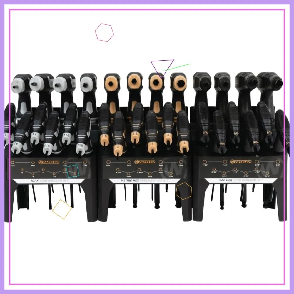 30-Piece Wheeler Hex & Torx P-Handle Set for Gunsmithing, Black/Yellow/Gray
30-Piece Wheeler Hex & Torx P-Handle Set for Gunsmithing, Black/Yellow/Gray