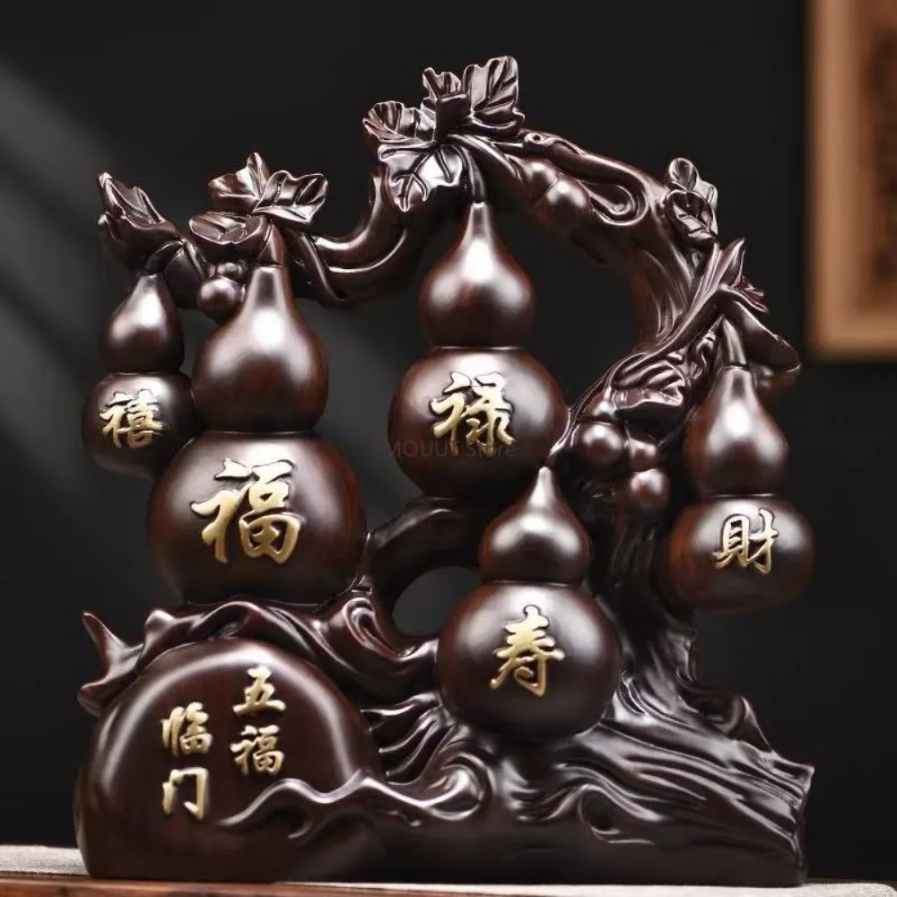 Rosewood Carved Five Blessings Gourd Statue - Hand Carved Prosperity Symbol, New Home Housewarming Gift
Rosewood Carved Five Blessings Gourd Statue - Hand Carved Prosperity Symbol, New Home Housewarming Gift