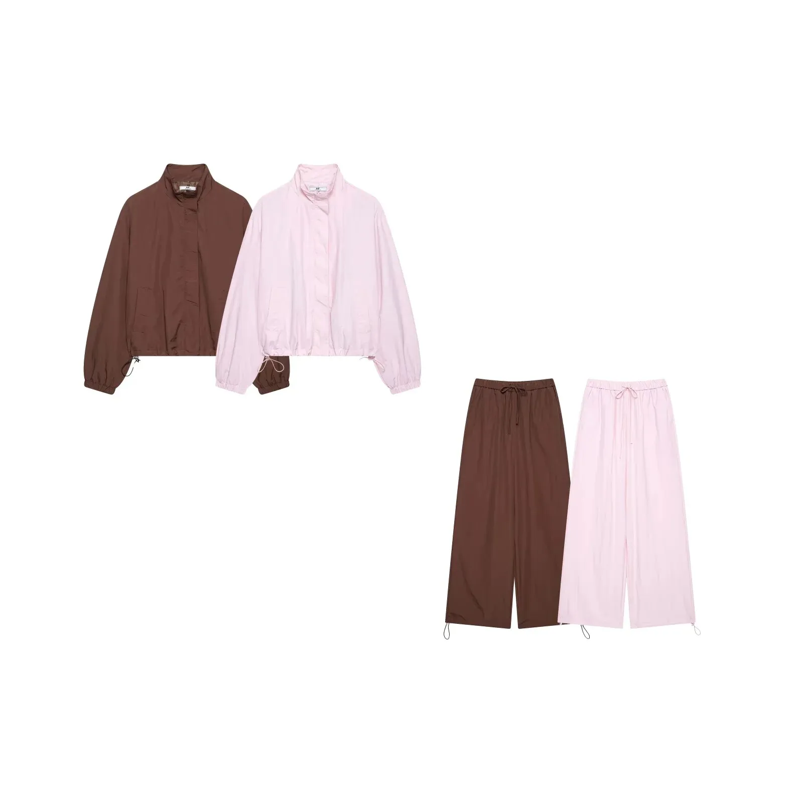 European and American 2026 new summer women's casual and simple stand-up collar short zipper top wide-leg trousers sports suit
European and American 2026 new summer women's casual and simple stand-up collar short zipper top wide-leg trousers sports suit