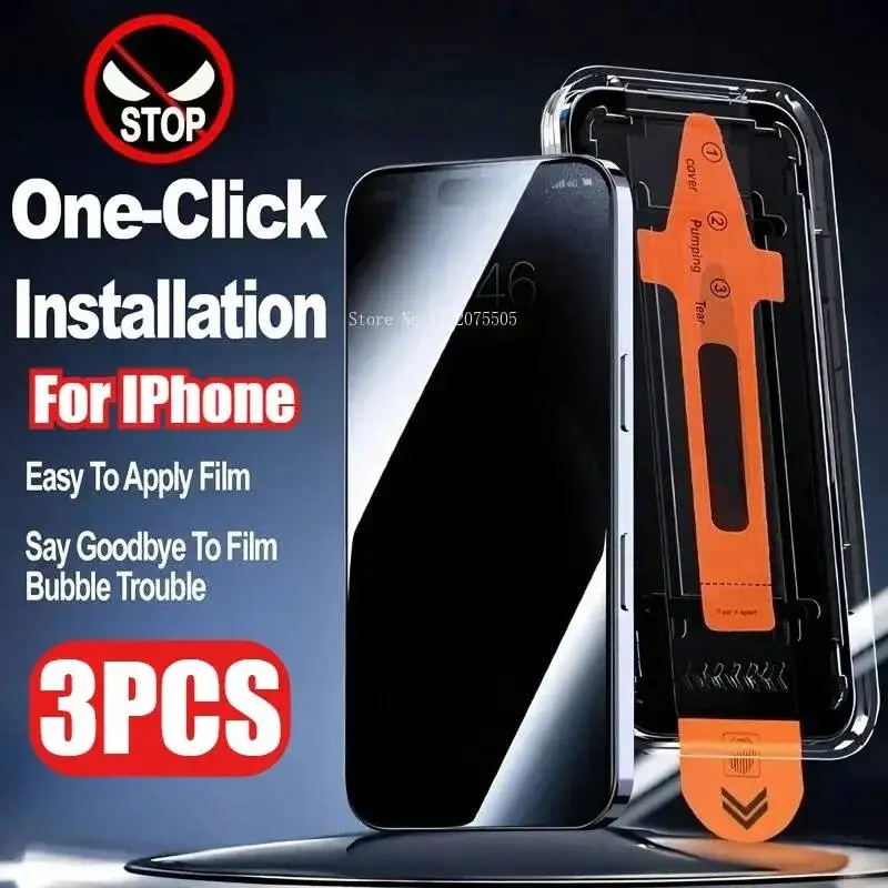 3Pcs Privacy /HD Screen Protector For Iphone 16 16E Pro Max 15 14 Plus 13 12 11 One Click Dust Free Tempered Glass
3Pcs Privacy /HD Screen Protector For Iphone 16 16E Pro Max 15 14 Plus 13 12 11 One Click Dust Free Tempered Glass