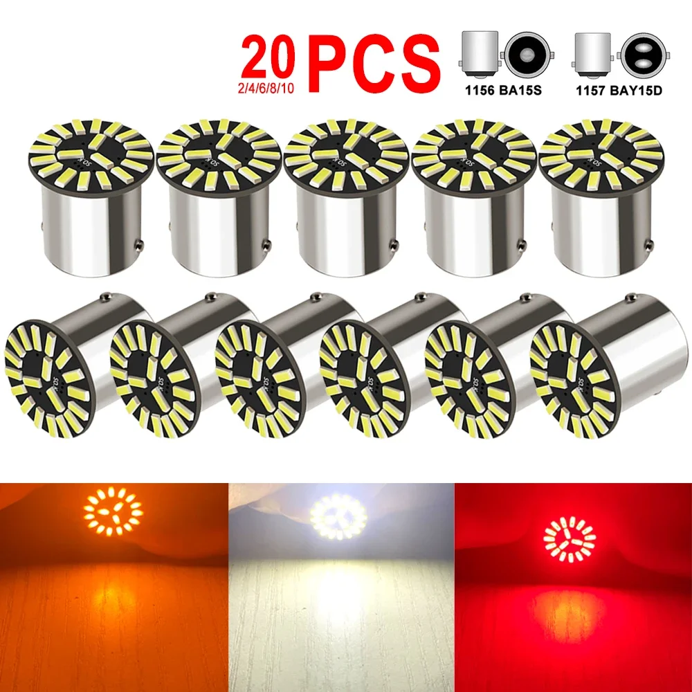 2/4/6/8/10/20 PCS 1157 BAY15D P21W 1156 BA15S Car LED Bulb Turn Signal Brake Parking Reverse Lights 4014-18SMD White Red Amber
2/4/6/8/10/20 PCS 1157 BAY15D P21W 1156 BA15S Car LED Bulb Turn Signal Brake Parking Reverse Lights 4014-18SMD White Red Amber