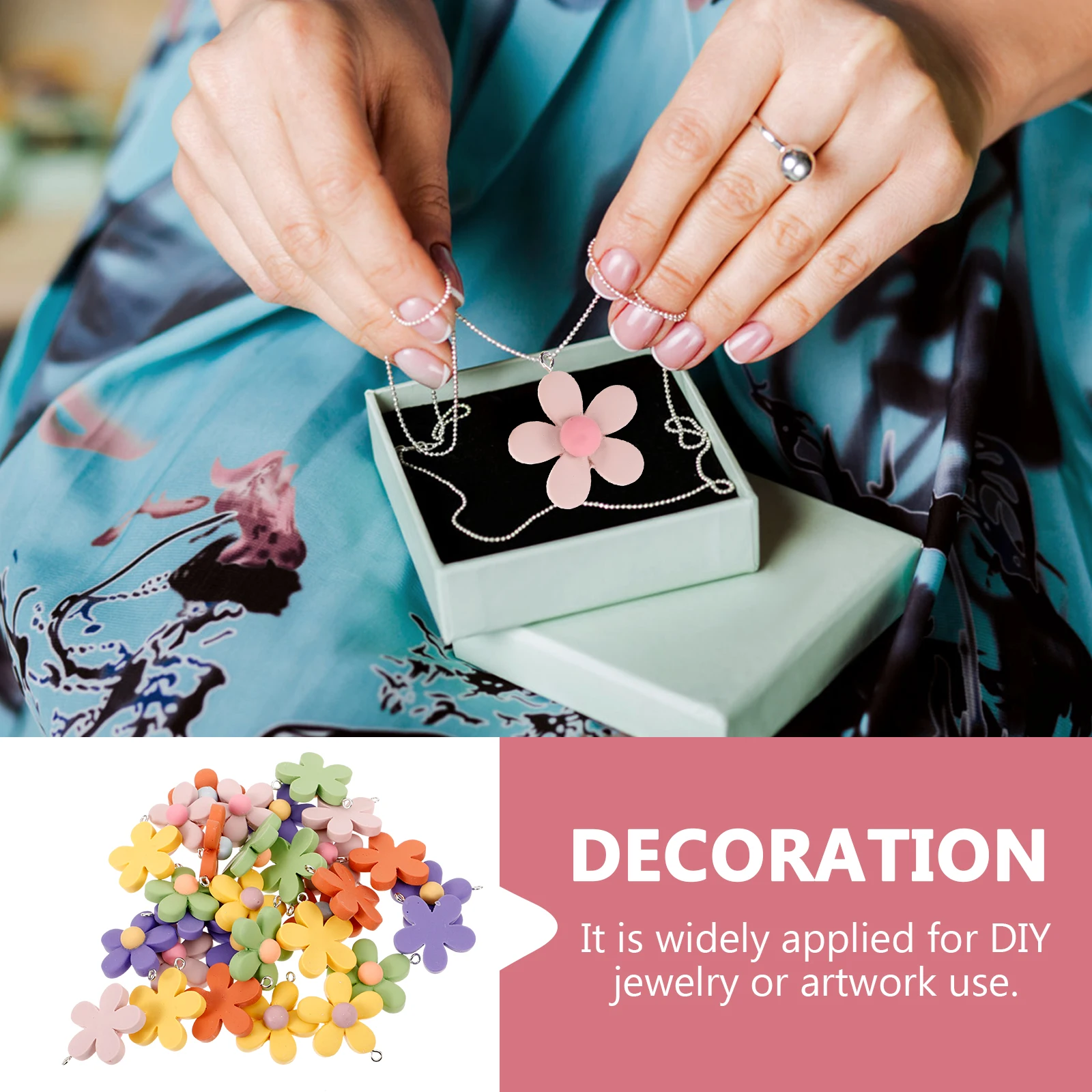 30 Pcs Resin Flower Pendant Shaped Charms Jewelry Floral for Making Bracelet Earrings Accessory
30 Pcs Resin Flower Pendant Shaped Charms Jewelry Floral for Making Bracelet Earrings Accessory