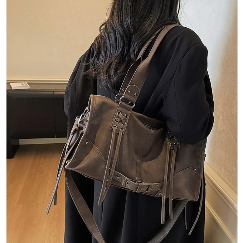 Multi-purpose Shoulder Bag with Drawstring & Rivet Detail for Women's Everyday School Office Casual Weekend Errands & Daily Use
Multi-purpose Shoulder Bag with Drawstring & Rivet Detail for Women's Everyday School Office Casual Weekend Errands & Daily Use
