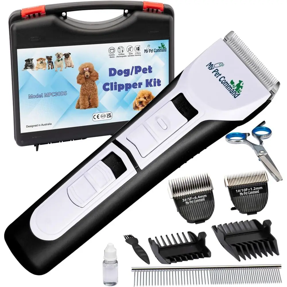 Rechargeable Dog Clippers for Professional Grooming, Ideal for Thick Coats, Quiet and Lightweight
Rechargeable Dog Clippers for Professional Grooming, Ideal for Thick Coats, Quiet and Lightweight